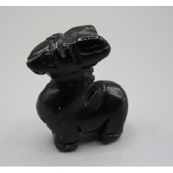 Donkey 1 Inch Figurine - Black Obsidian